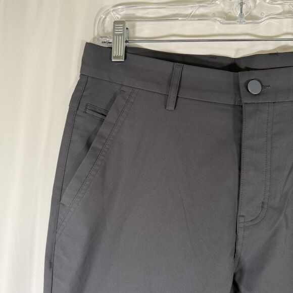 Marcus Pierce Pants Men's 31x28 Solid Grey Tech Feel Flat Front Pockets - Picture 4 of 9